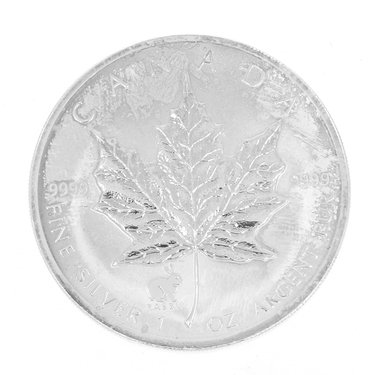 Silbermünze Maple Leaf 1999 - 1 Unze Hase Privy Mark