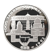 10 Mark Silbermünze 1993 Potsdam - J.455