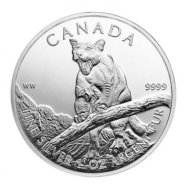 Silbermnze Canada Wild Life Puma 2012 - 1 Unze 999,9 Feinsilber