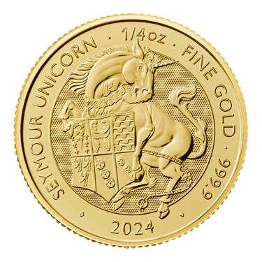 Goldmnze Seymour Unicorn 1/4 oz - Royal Tudor Beasts 2024
