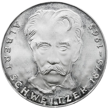 5 Mark Silbermünze 1975 Schweitzer - J.418