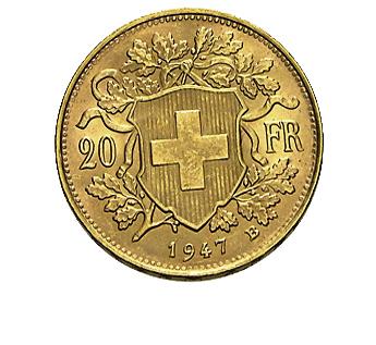 Vreneli schweizer Goldmünze 20 SFR - 5,80 Gramm Gold
