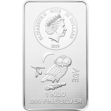 Silber Münzbarren Eule von Athen - 1000 Gramm 1 Kilo