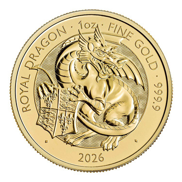 Goldmünze Gold Tudor Dragon - Tudor Beasts Royal Dragon 2026 - 1/4 Unze