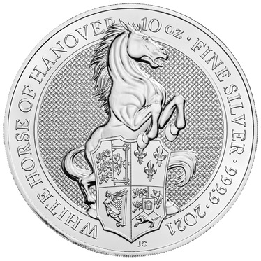 Silbermünze The Queens Beasts The White Horse of Hanover - 10 Unzen - II. Wahl
