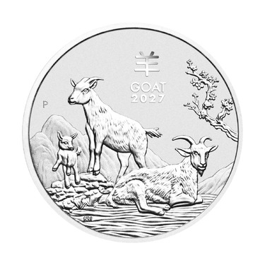 Lunar III Silbermünze Ziege 2027 - 19 % - 1 Unze Feinsilber
