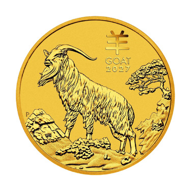 Lunar III Goldmünze Ziege 2027 - 1/4 Unze